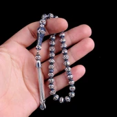 LACİVERT RENK ZİRKON TAŞLI 925 AYAR GÜMÜŞ TESBİH thumbnail 3