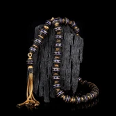 LACİVERT RENK MİNELİ ZİRKON TAŞLI 925 AYAR GÜMÜŞ TESBİH thumbnail 1