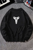 Unisex Kobe Baskılı Bisiklet Yaka Sweatshirt - 1