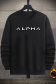 Unisex Alpha Bisiklet Yaka Sweatshirt - 1