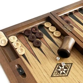 Infiniti Numeratörlü Ahşap Tavla Ceviz - 11