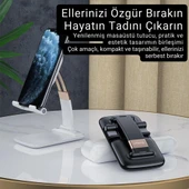 Essager Pro Açı ve Yükseklik Ayarlı Telefon ve Tablet Tutucu Stand, Kaydırmaz Masaüstü Dönebilen Stand thumbnail 4