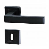 Hira Konak Kare Rozetli Kapı Kolu Siyah Oda - 2