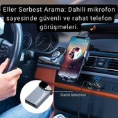 Essager Bluetooth 5.0 Araç Aux Adaptörü, Kablosuz Müzik, Telefon Görüşmesi İçin Kablosuz Ses Aktarıcı thumbnail 5