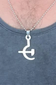 Silver Renk Metal Orak ve Balta Figürlü Erkek Kolye - TJ-ERK365 - 2