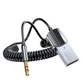 Essager Bluetooth 5.0 Araç Aux Adaptörü, Kablosuz Müzik, Telefon Görüşmesi İçin Kablosuz Ses Aktarıcı thumbnail 1