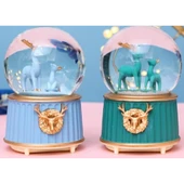 Mavi-yeşil Geyik Kar Küresi Küçük Boy - 1