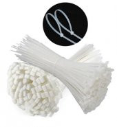 Çetsan 2,5x200 Beyaz 20cm Kablo Bağı Cırt Kelepçe Toplayıcı -100 Adet - 1