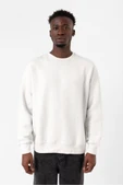 Beyaz Erkek Basic Sweatshirt thumbnail 1