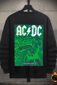 Unisex Acdc Bisiklet Yaka Sweatshirt - 2