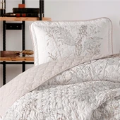 Clasy %100 Pamuk Çift Kişilik Yatak Örtüsü Seti Betina V1 Taş - 3