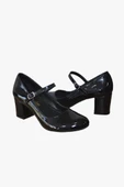 Siyah Rugan Klasik Topuklu Ayakkabı - BK-0035 - 4