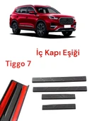 Chery Tiggo 7 Plasik Yapışkanlı Araba Kapı Eşiği 4'lü Siyah - 1