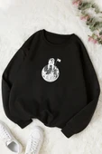 Unisex Astronot Bisiklet Yaka Sweatshirt - 1