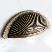 Düğme Eskitme Antik Sarı Mobilya Mutfak Dolap Kulpu Kulbu Kulpları 64 mm thumbnail 3