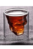 ikili 125ML orta boy  Isıya Dayanıklı Borosilikat Kuru Kafa Tasarımlı Çift Cidarlı Cam Bardak - 3