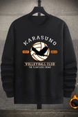 Unisex Karasuno Bisiklet Yaka Sweatshirt thumbnail 1
