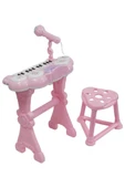 Rennes NP-900PK 24 Tuşlu Elektronik Pembe Çocuk Piyanosu Mikrofon Tabure Full Set (Işıklı Öğretici Mod) - 2