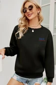 Unisex Back Baskılı Bisiklet Yaka Sweatshirt - 1