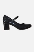 Siyah Rugan Klasik Topuklu Ayakkabı - BK-0035 - 1