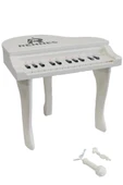 Rennes NP-800WH Akustik Görünümlü 25 Tuşlu Dijital Elektronik Mikrofonlu Çocuk Piyanosu Beyaz thumbnail 2