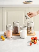 Pinmoo Prachic Kaşıklı Büyük Boy 13,5 cm 1 Adet 250 Ml. Cam Baharatlık - 4