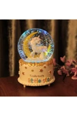 Little Star Yarım Ay Unicorn Renk Değiştiren Işıklı Müzikli Kar Taneli Orta Boy Kar Küresi - 1