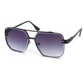 Di Caprio DC3064BLACK Siyah Büyük Metal Kare Pilot Model Erkek Güneş Gözlüğü - 1