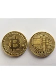 Plus 3 Adet Altın Bitcoin Madeni Hatıra Parası Hediyelik - 4