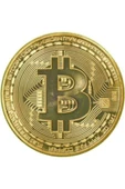Plus 3 Adet Altın Bitcoin Madeni Hatıra Parası Hediyelik - 2
