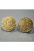 Plus 3 Adet Altın Bitcoin Madeni Hatıra Parası Hediyelik - 3