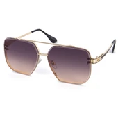 Di Caprio DC3064GOLD Füme Gold Degrade Pilot Kare Model Erkek Güneş Gözlüğü - 1