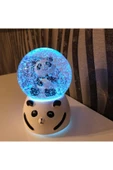 Büyük Boy Romantik Sevimli Panda Işıklı Püskürtmeli Otomatik Kar Küresi Ve Müzik Kutusu - 3