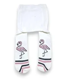Flamingo Desenli Kız Çocuk Koton Külotlu Çorap - 2