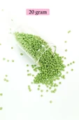 Dökme Cam Kum Boncuk (11/0) 2 mm - 20 Gram -  Açık Yeşil - BNC003 - 1