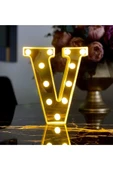 3d Işıklı Led Harf Dekoratif Aydınlatma Büyük Boy V Harfi - 1