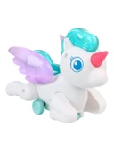 Sevimli Pony At İpli Çekmeli Pilli Işıklı Unicorn Çekbırak Unicorn Pony - BEYAZ - 1