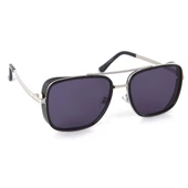 Di Caprio DC3060SILVER Gümüş Siyah Yanları Kapalı İkonik Kare Model Unisex Güneş Gözlüğü - 2