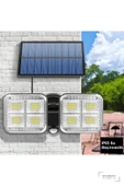 Solar lamba 120 LED dış mekan için hareket sensörlü , beyaz ışık,  120° aydınlatma açısı, dış mekan lambası, güneş enerjili dış mekan duvar lambası - 4