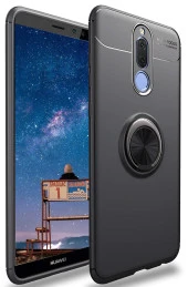 Huawei Mate 10 Lite Kılıf Yüzüklü Standlı Tam koruma Silikon - 1