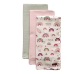 S-Mall Müslin Bebek Battaniye -3lü -75x85cm - Rainbows - 1