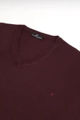 Woolen World V Yaka Battal (Büyük Boy) Yünlü Triko Kazak - 12