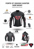 Forte Gt 2002002 Hunter Deri Full Koruma Mevsimlik Motosiklet Montu 2XL Beden Siyah - 7