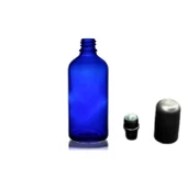 50ml mavi cam şişe roll-on şişe, 12 adet, bilye başlıklı şişe, cam şişe, roll-on şişesi - 1