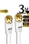MN6 M119X 3 Metre Anten Kablosu/Hazır Altın uç F Konnektör-4K/Çanak Anten Kablosu-rg6 u6 anten kablosu - 1