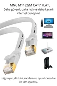 MN6 M112GM 3 Metre Cat7 Flat Kablo/10GBPS-600MHZ-RoHs Sertifikalı/Cat7 Ethernet Kablosu - 7