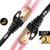 MN6 M109xf 3 Metre Cat7 Kablo-26awg-s/ftp/3 Metre Cat7 Ethernet Kablosu/10gbps-600 Mhz-10000mbps%27e Kadar - 1