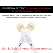 MN6 M112GM 3 Metre Cat7 Flat Kablo/10GBPS-600MHZ-RoHs Sertifikalı/Cat7 Ethernet Kablosu - 8
