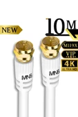 MN6 M119X 10 Metre Anten Kablosu/Hazır Altın uç F Konnektör-4K/Çanak Anten Kablosu-rg6 u6 anten kablosu - 1