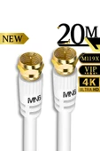 MN6 M119X 20 Metre Anten Kablosu/Hazır Altın uç F Konnektör-4K/Çanak Anten Kablosu-rg6 u6 anten kablosu - 1